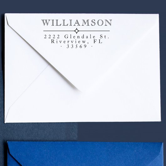 Elegante klassische Rücksendeadresse Permastempel