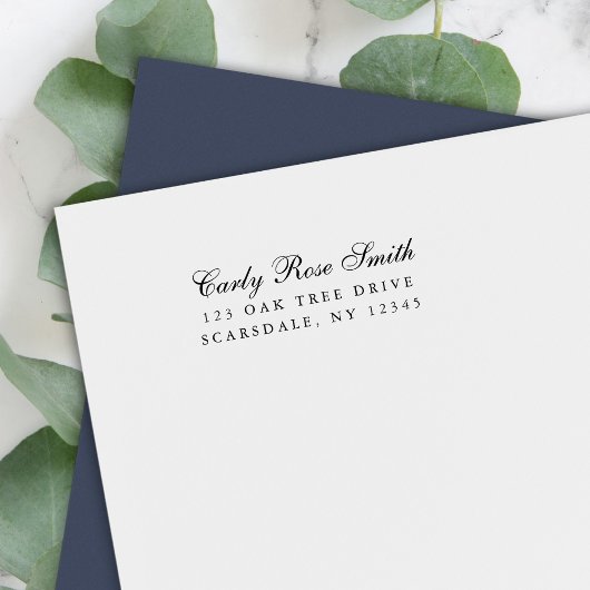 Elegante Klassische Rücksendeadresse Permastempel