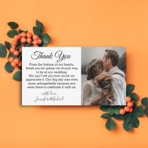 elegante klassische schick danke Ihnen Hochzeit Fo