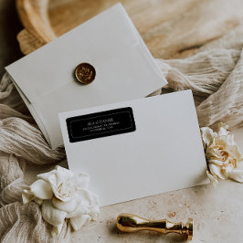 Elegante klassische schicke Schwarze Rücksendeadre