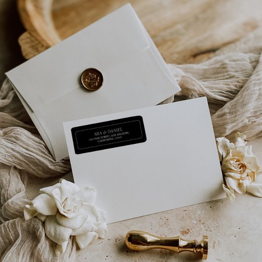 Elegante klassische schicke Schwarze Rücksendeadre