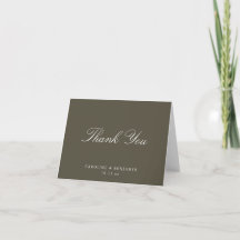 Elegante klassische Schrift Hochzeit Olivbraun Gef