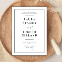 Elegante klassische Schwarz-Weiß-Hochzeit