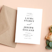 Elegante klassische Schwarz-Weiß-Hochzeit Save The Date