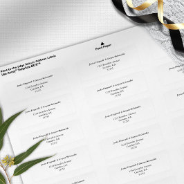 Elegante klassische Schwarz-Weiß-Hochzeitadresse