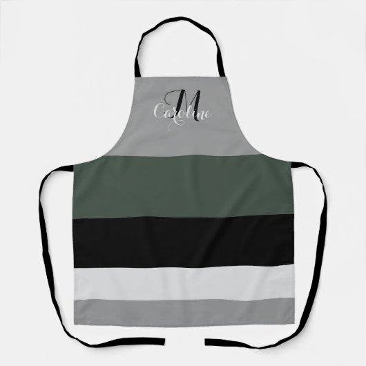 Elegante klassische Schwarz-Weiß-Schürze Schürze (Vorderseite)