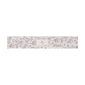 Elegante klassische Script-Monogram-Floral Wedding Einladungsbanderole (Flach)