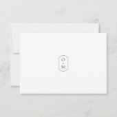 Elegante klassische Script Monogram Wedding Rsvp Karte (Rückseite)