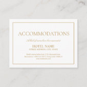 Elegante klassische Script-Unterkünfte Begleitkarte (Vorderseite)