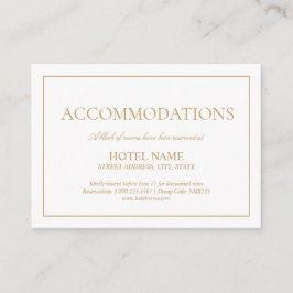 Elegante klassische Script-Unterkünfte Begleitkarte