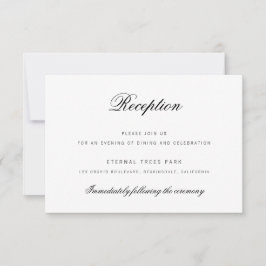 Elegante, klassische Script Wedding Reception Card Einladung