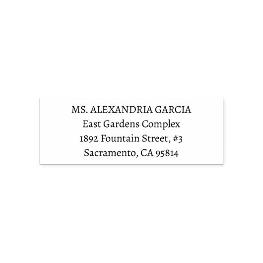 Elegante klassische Serif-Rücksendeadresse Permastempel (Design)