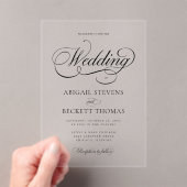 Elegante klassische Skripthochzeit Acryleinladungen (Insitu (Handheld))