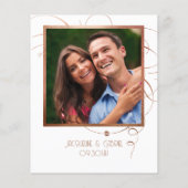 Elegante Klassische Skriptkalligrafie Save the Dat (Rückseite)