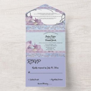 Elegante Klassische Verzierte Glamouröse Klassisch All In One Einladung