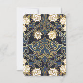 Elegante klassische Viktorianische Hochzeitdetails RSVP Karte (Rückseite)