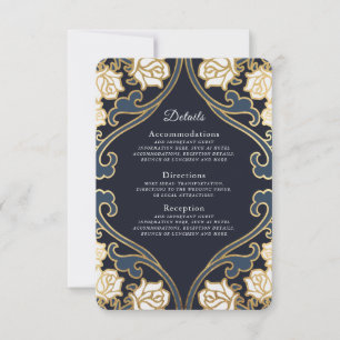 Elegante klassische viktorianische Hochzeitsdetail RSVP Karte