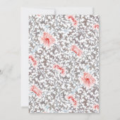 Elegante klassische Vintage botanische Hochzeit Einladung (Rückseite)