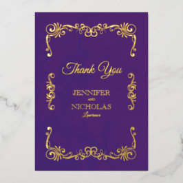 Elegante klassische Vintage feierliche Hochzeit Folieneinladung