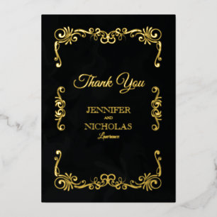 Elegante klassische Vintage feierliche Hochzeit Folieneinladung