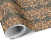 Elegante Klassische Vögel William Morris  Geschenkpapier (Rolleneckpunkt)
