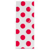 Elegante klassische Weihnachts-Red White Polka Dot Geschenktüte Für Weinflaschen (Vorderseite)