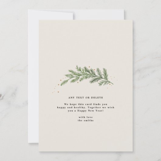 Elegante klassische Weihnachtsfeier Einladung (Rückseite)