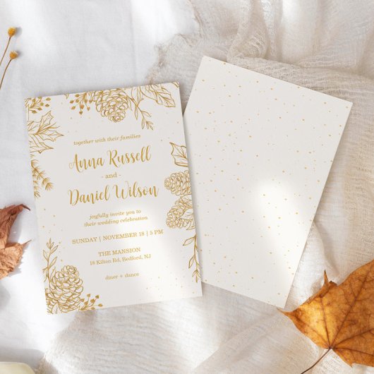 Elegante klassische Weihnachtsfeier Einladung