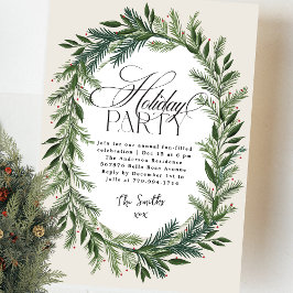 Elegante klassische Weihnachtsfeier Einladung