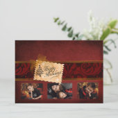 Elegante klassische Weihnachtskarte Feiertagskarte (Stehend Vorderseite)