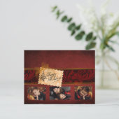 Elegante klassische Weihnachtszeit-Fotokarte Feiertagspostkarte (Stehend Vorderseite)