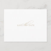 Elegante klassische White Save the Date Wedding Postkarte (Vorderseite)