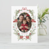 Elegante klassische Winterlandschaft Feiertagskarte (Stehend Vorderseite)