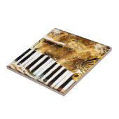 Elegante Klaviermusik und Noten Fliese (Seite)