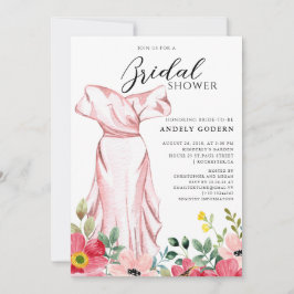 Elegante Kleidillustration mit Brautparty Einladung