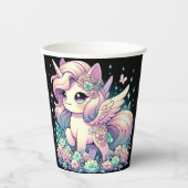 Elegante Kleine Einhorn Babydusche Pappbecher (Vorderseite)