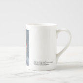 Elegante kleine Eule mit der grauen Porzellantasse (Rechts)