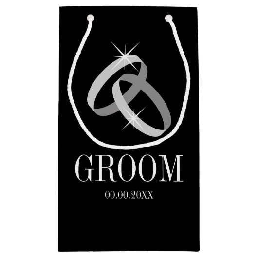 Elegante kleine Geschenktasche für Braut und Bräut Geschenktüte (Rückseite)