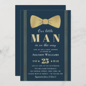 Elegante kleine Männerdusche Einladung (Vorne/Hinten)