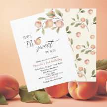 Elegante Kleine Peach Wassercolor Babydusche