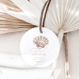 Elegante kleine Perle ist auf dem Weg zur Baby-Dus Geschenkanhänger