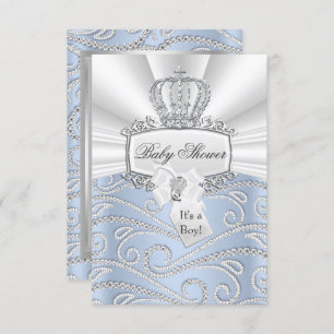 Elegante Kleine Prince Diamond Babydusche lädt ein Einladung