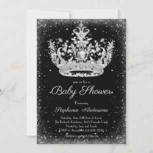 Elegante kleine Princess-Babydusche Einladung