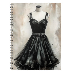 Elegante kleine Schwarze Dressur Hochzeit (LBD) Notizblock