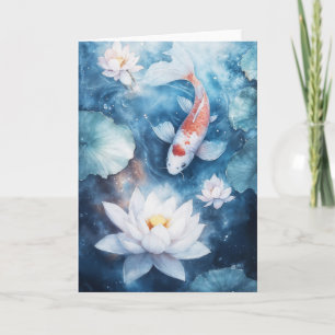 Elegante Koi mit friedlichen Gewässern Karte