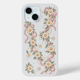 Elegante Kokette Daisy- und Perlen-Garlande Case-Mate iPhone Hülle