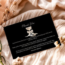 Elegante Kokette Perlen-Abschlussfeier Dankeskarte