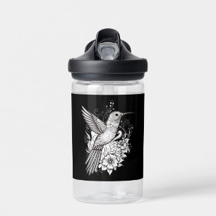 Elegante Kolibri-Blumen-Kunst-Wasserflasche Trinkflasche