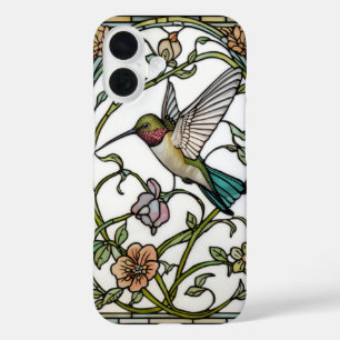 Elegante Kolibri-Kunst botanisch boho chic iPhone 16 Hülle