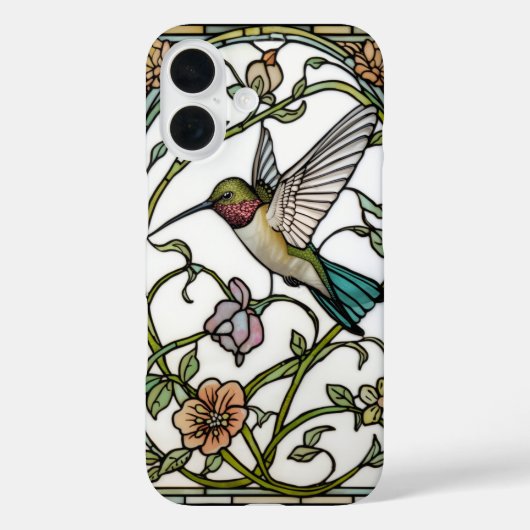 Elegante Kolibri-Kunst botanisch boho chic Case-Mate iPhone Hülle (Rückseite)